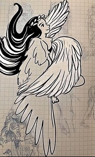 Took someone sketch and animated it , here’s a frame'