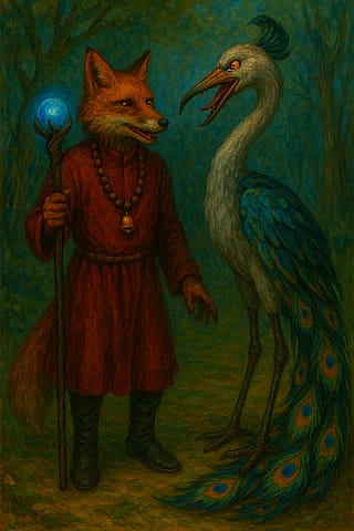 The fox and The heron'