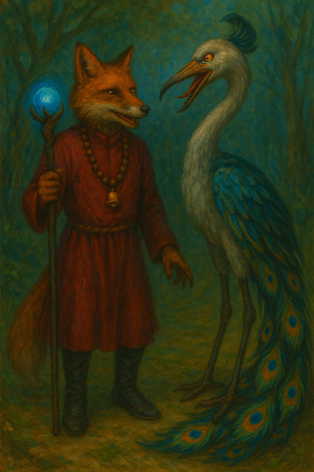 The fox and The heron picture 1 of 1