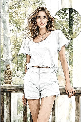 Embrace serene beauty amidst nature's embrace.'