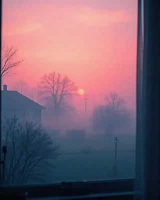 Looking out the bedroom window this morning'