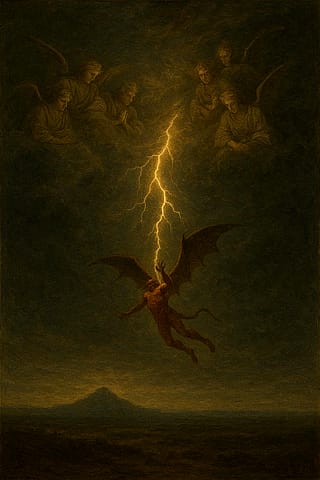 Jesus’s depiction of satan “falling from heaven like lightning”'
