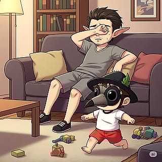 No parenting breaks today i guess.'