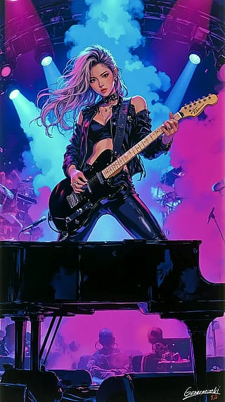 Rock Performance on the Piano / Phone Wallpaper Archives'