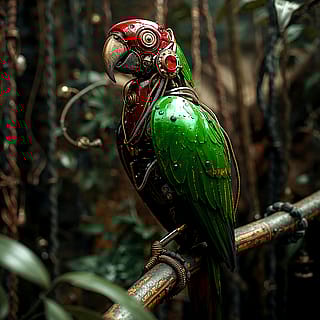 Steampunk Jungle Parrot [2025] - 2880x2880'