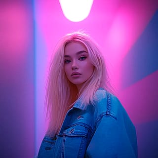 Neon Rev - Electric Denim Girl. SD 3.5 - Aesthetics.'