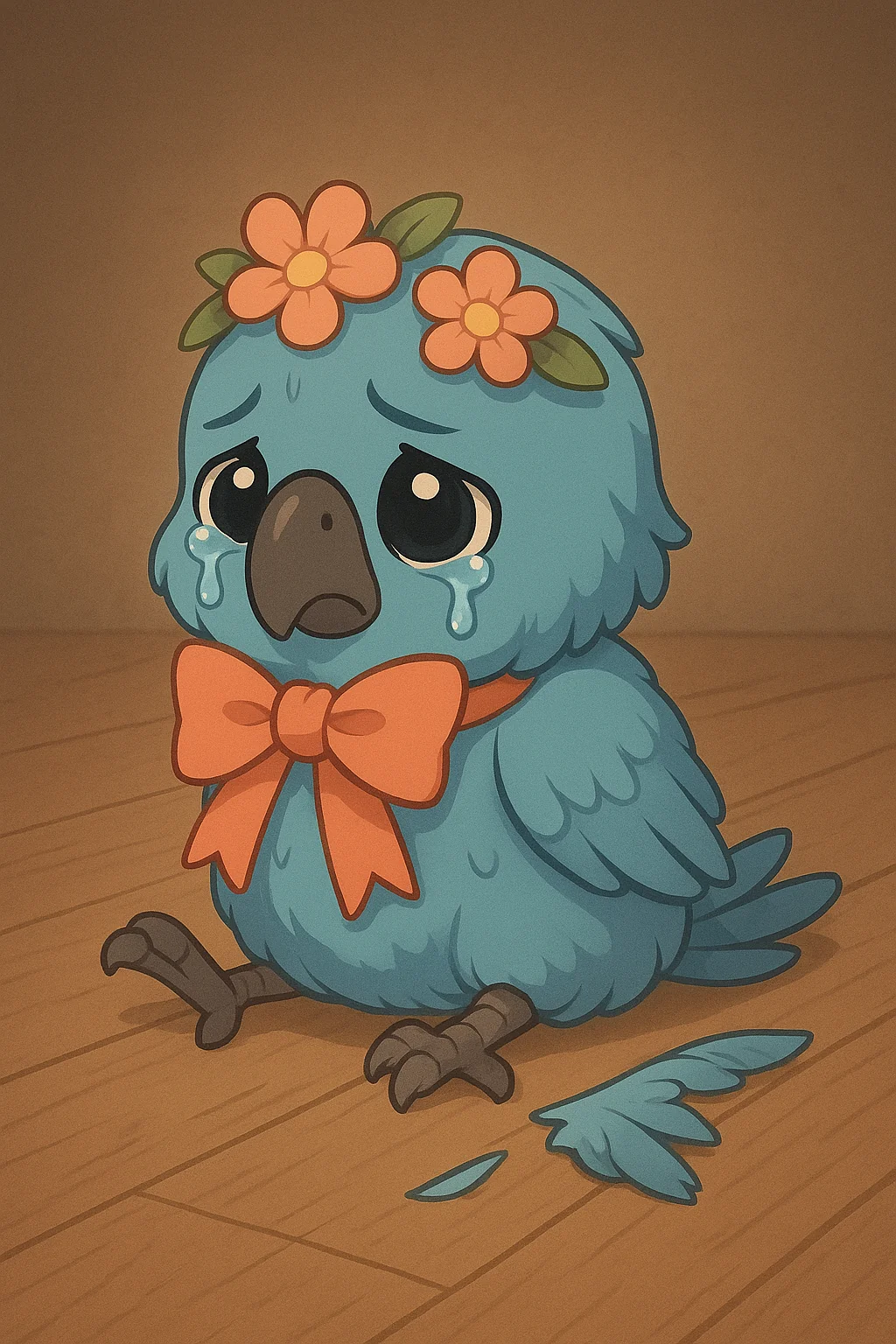 This little Spix Macaw chick has a broken wing picture 1 of 1