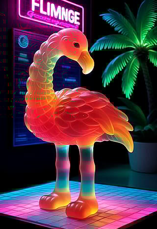 Gummy Flamingo [+Prompt]'