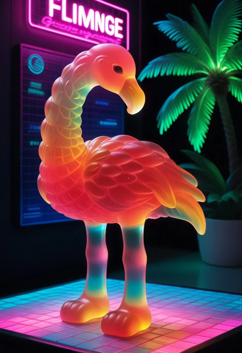Gummy Flamingo [+Prompt] picture 1 of 1