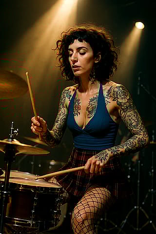 Drummer girl Stefanie'