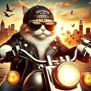 Cool Biker Cat'
