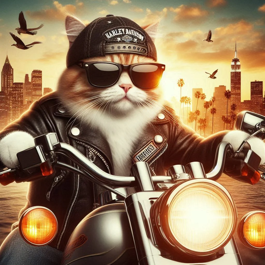 Cool Biker Cat picture 1 of 1