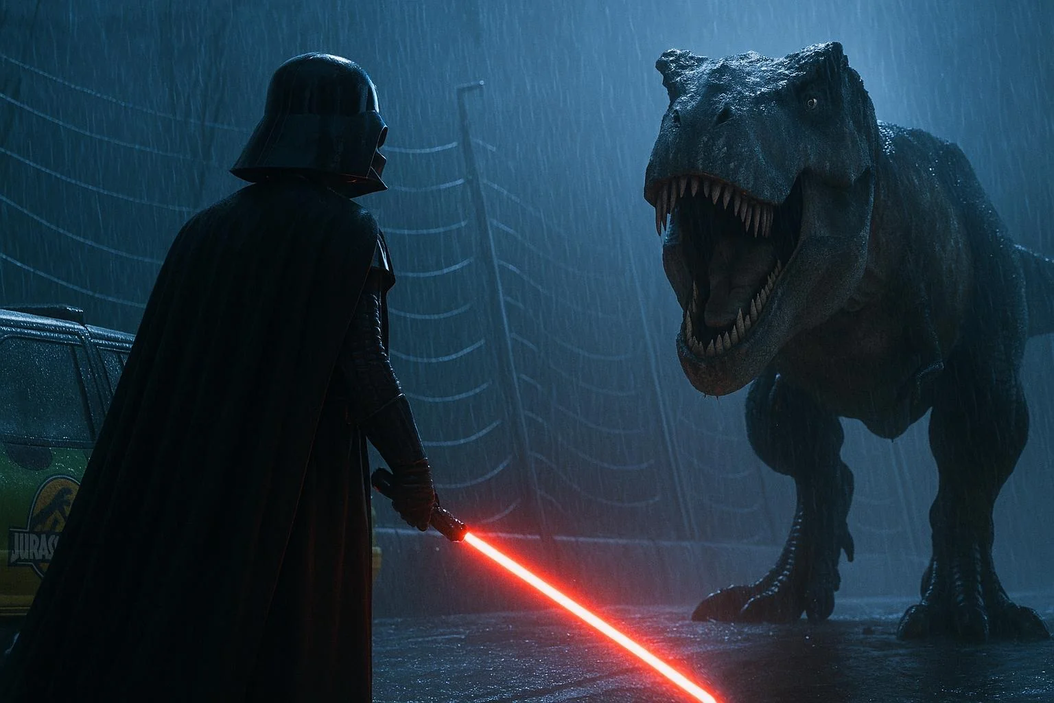 Darth Vader visits Jurassic Park picture 1 of 1