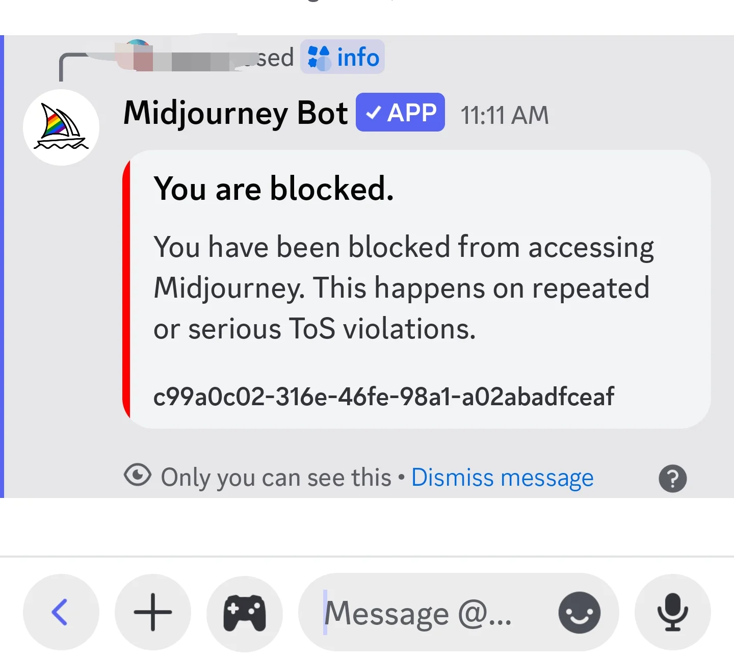 Lose your MidJourney account in 1 sec picture 2 of 3