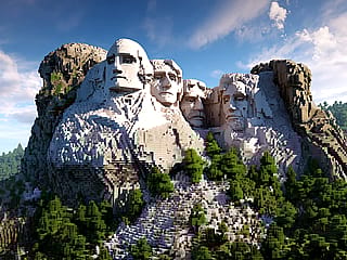 Minecraft Mount Rushmore'
