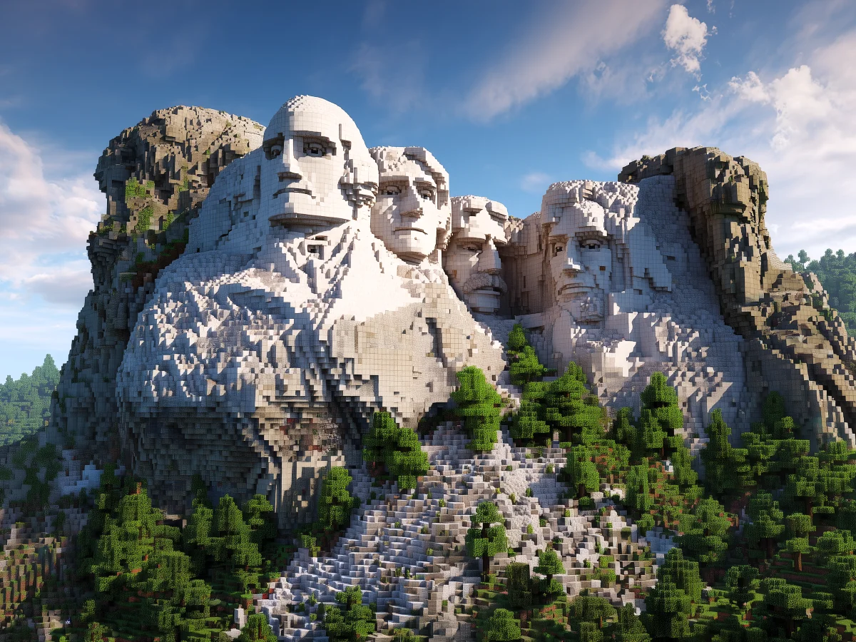 Minecraft Mount Rushmore picture 1 of 1