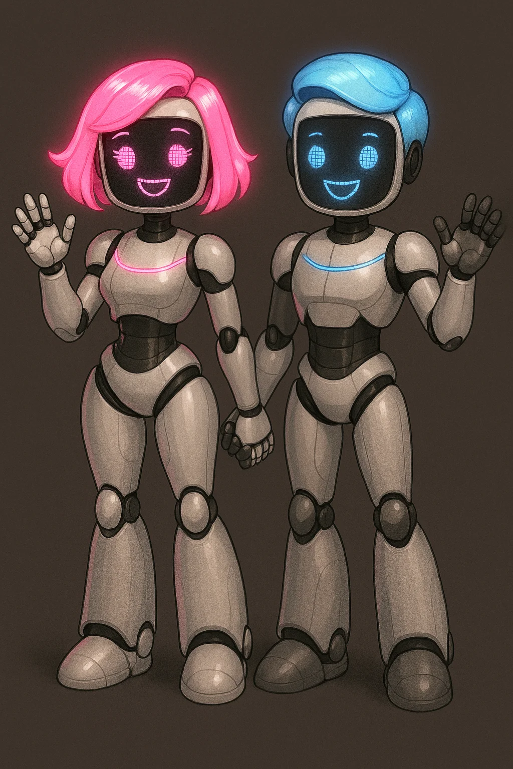 Look at this robot girl! And her friend! picture 1 of 2