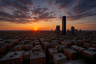City sunset'