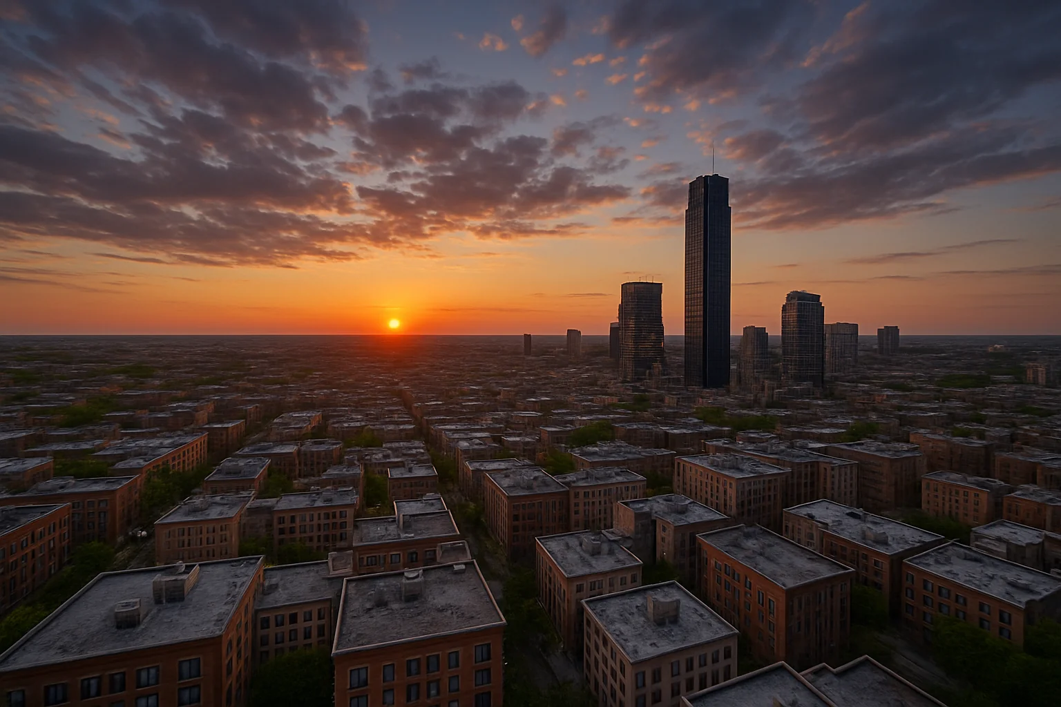 City sunset picture 1 of 1