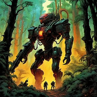 A giant walks among the trees'