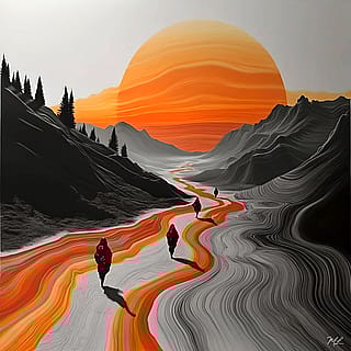 Sunset walk'