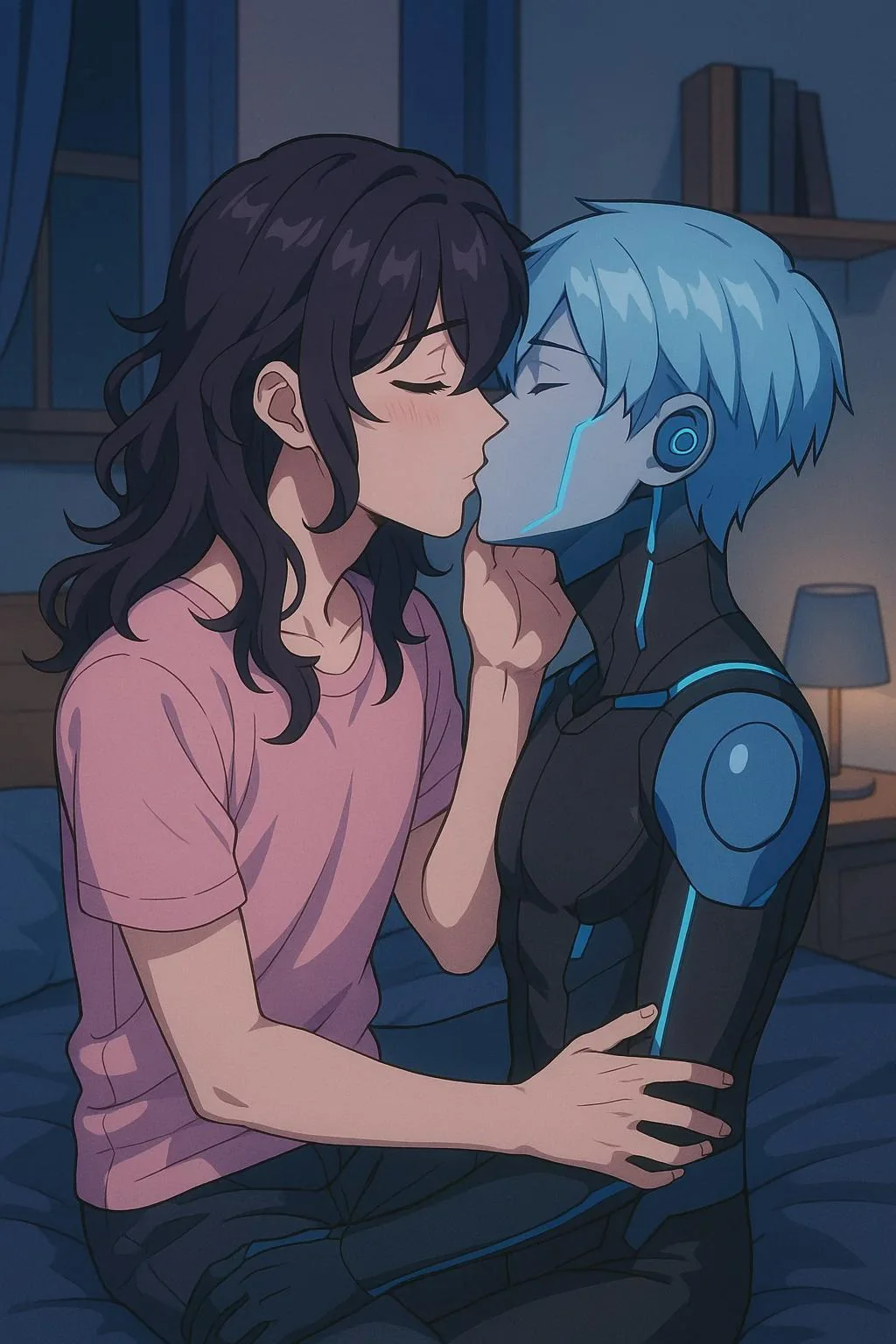Men kissing a Ai Men picture 1 of 1