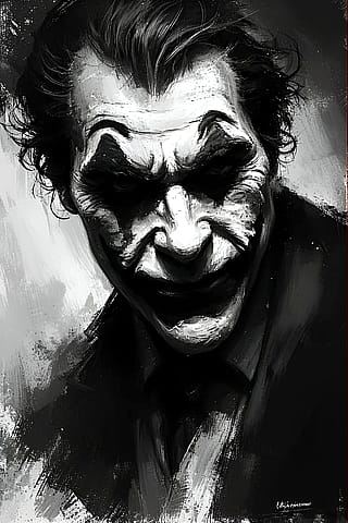 The Joker in black & white'