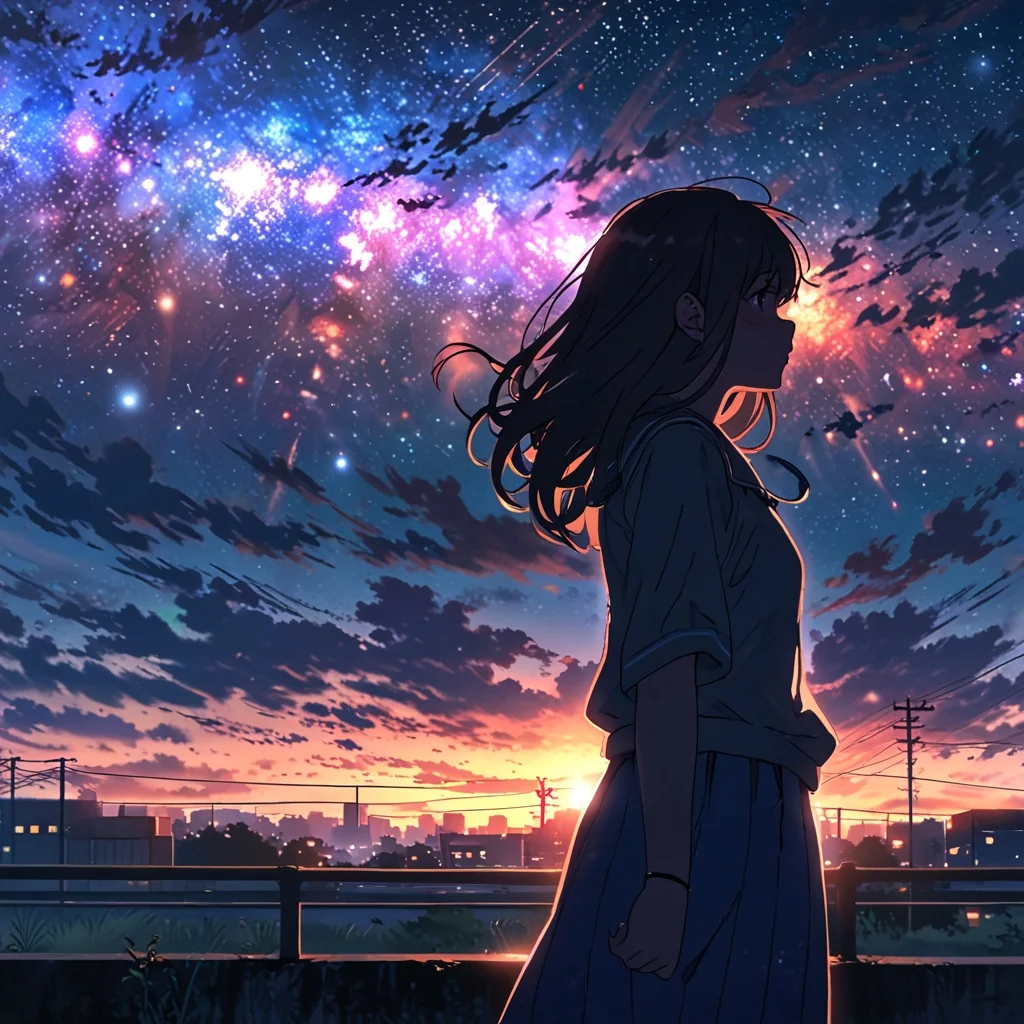 Girl under Evening sky picture 5 of 8