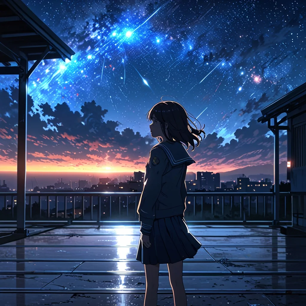 Girl under Evening sky picture 6 of 8