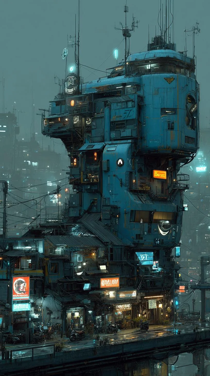Dystopian Cyberpunk Architecture picture 7 of 9