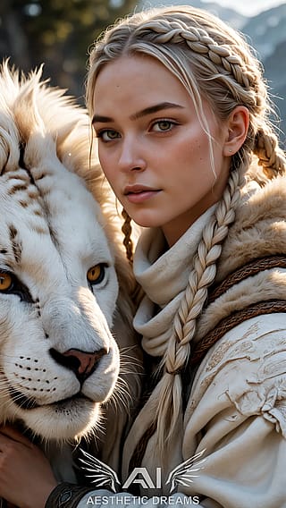 A silent promise between a queen and her king. 🦁👸'