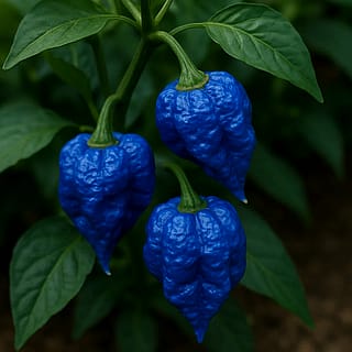 Blue Carolina Reapers, and Tomatoes.'