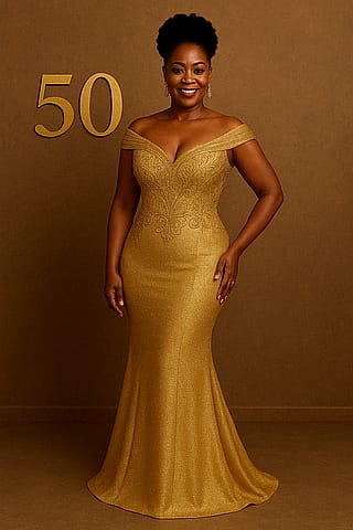 50th birthday celebration gown.'