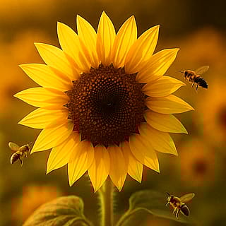 Sunflower and 🐝'