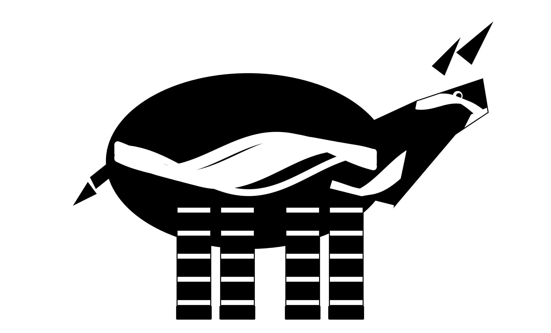 Zebra (ChatGPT, SVG, circa 2025) picture 1 of 1