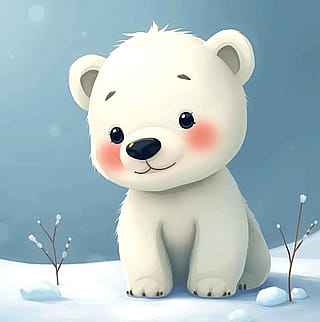 Polar bear cub'