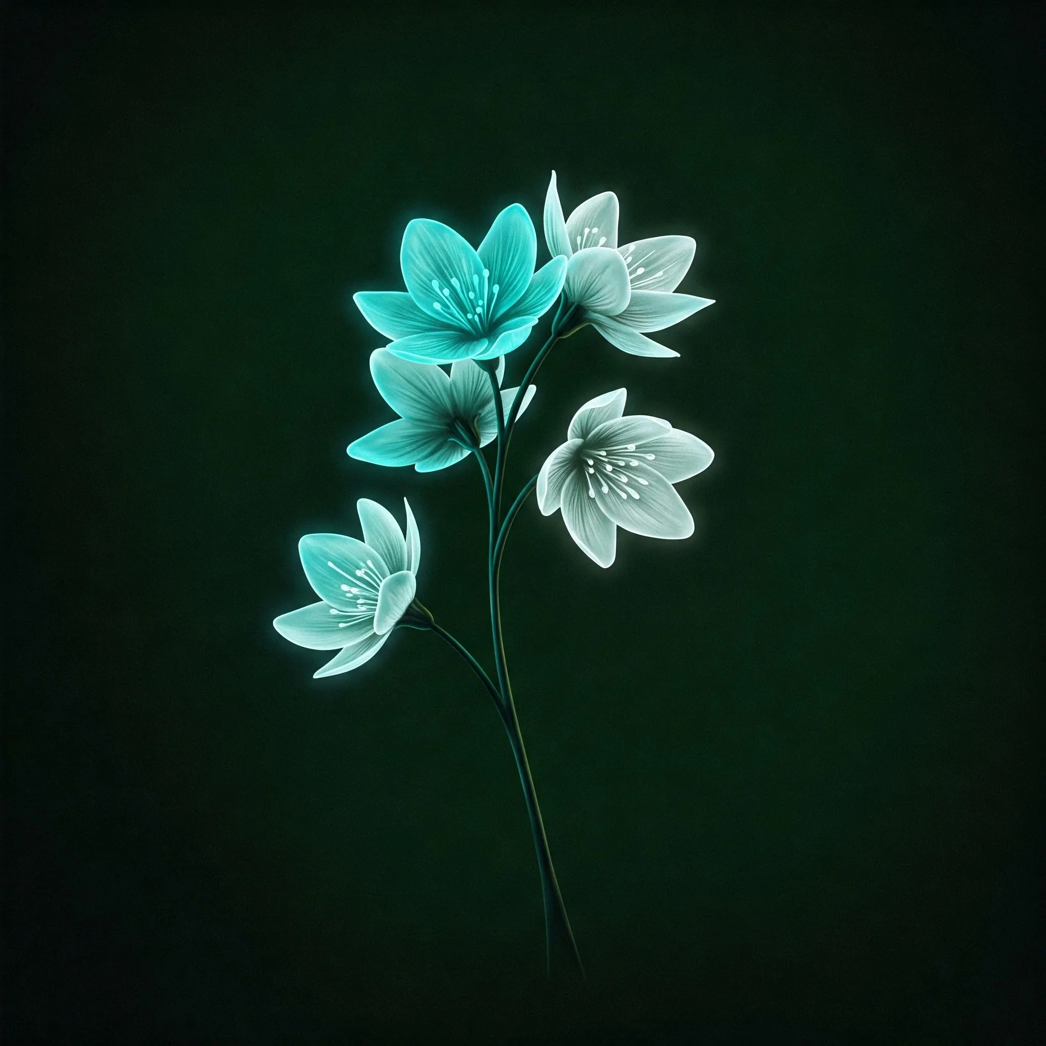 A flower/plant glowing in an alien planet picture 1 of 1