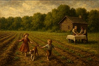 Looking for images of pastoral family scenes.'