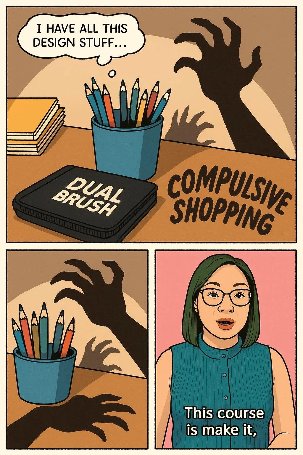 Turning A onboarding lecture into a comic, some selected panels picture 4 of 14