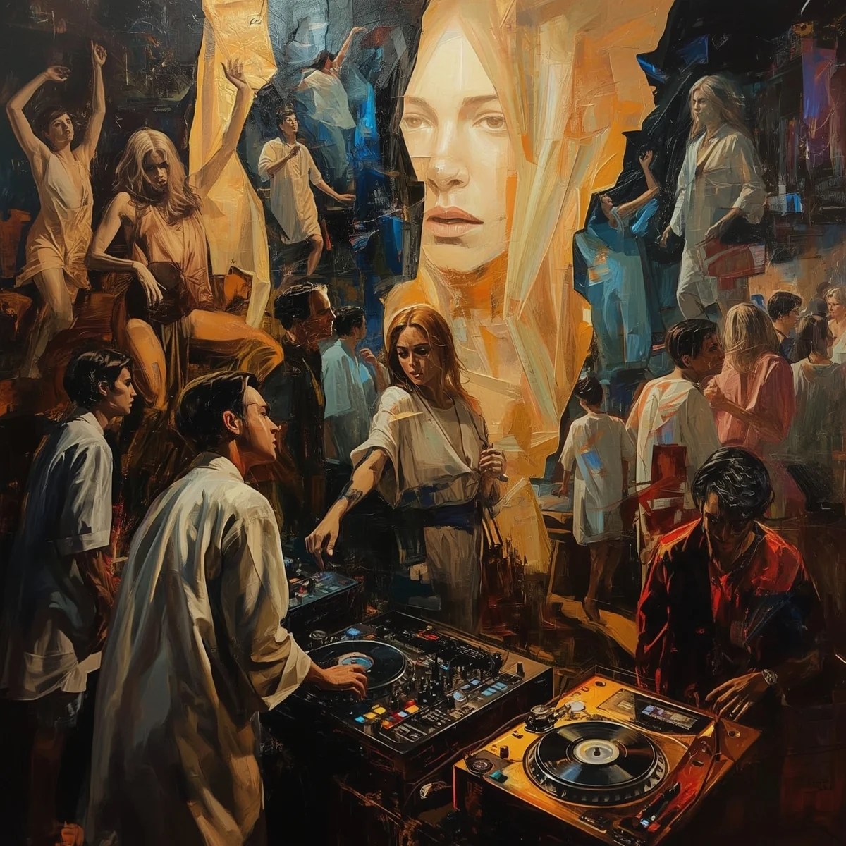 Club culture as expressionist oil on canvas picture 12 of 15