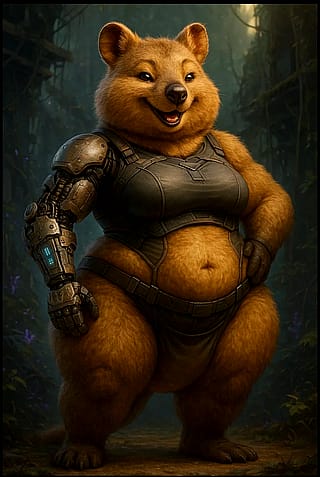 I redesigned my quokka oc using chatgpt'