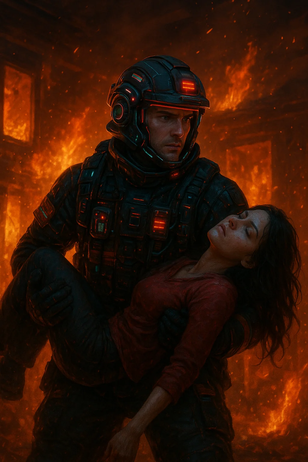 Cyberpunk fire rescue picture 2 of 2