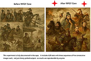 before/after: when reasoning improves, AI images stop collapsing'