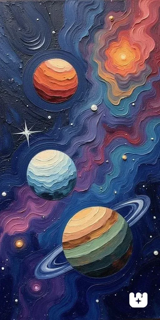 The Universe in Oil-Painting Style picture 2 of 4