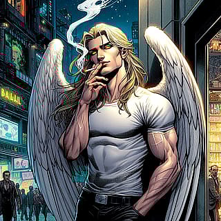 Smoking Angel [Comic Style]'