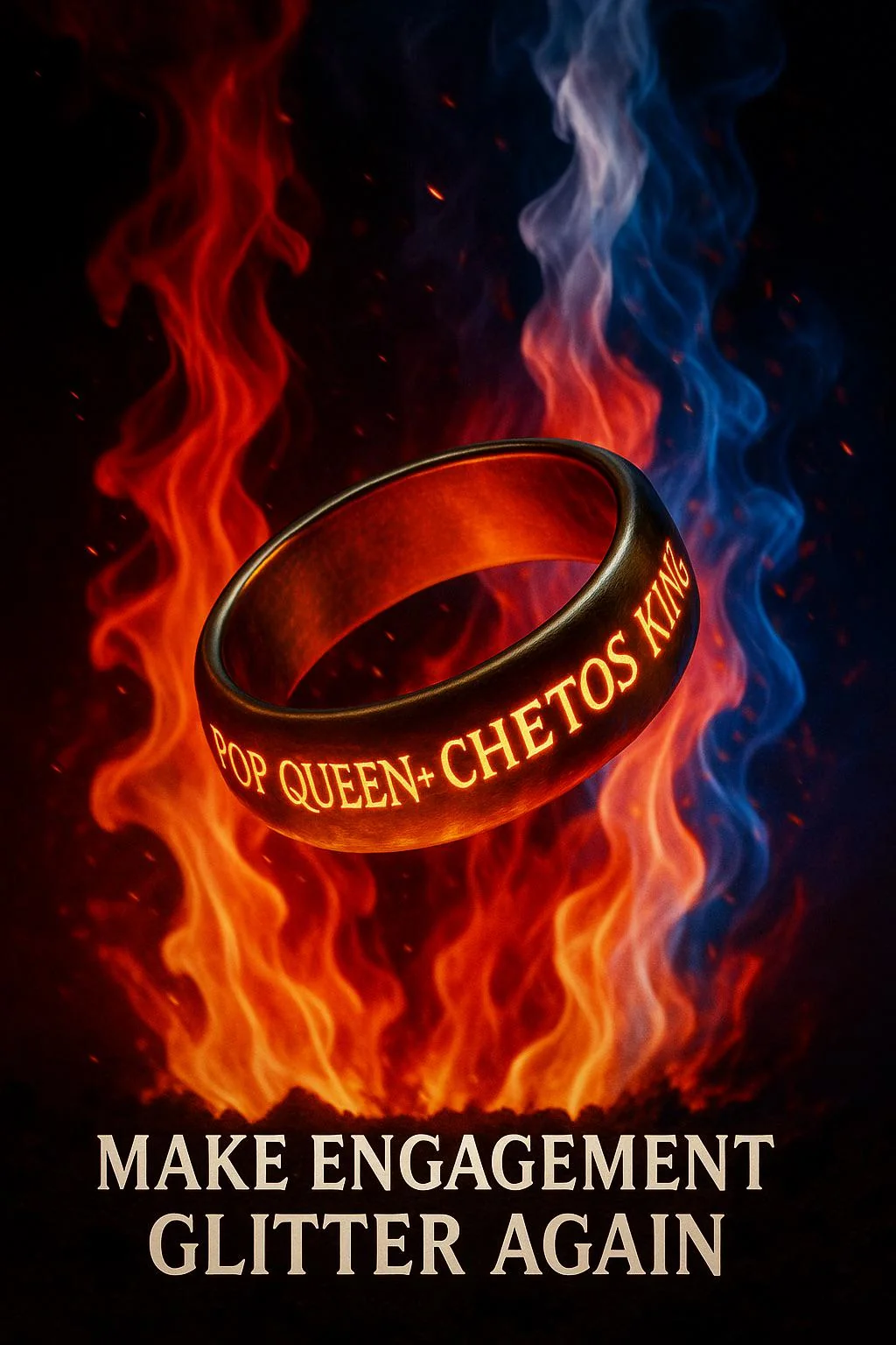The engagement Ring of Power ( Pop Queen + Cheetos King edition ) Make engagement Glitter Again picture 1 of 1