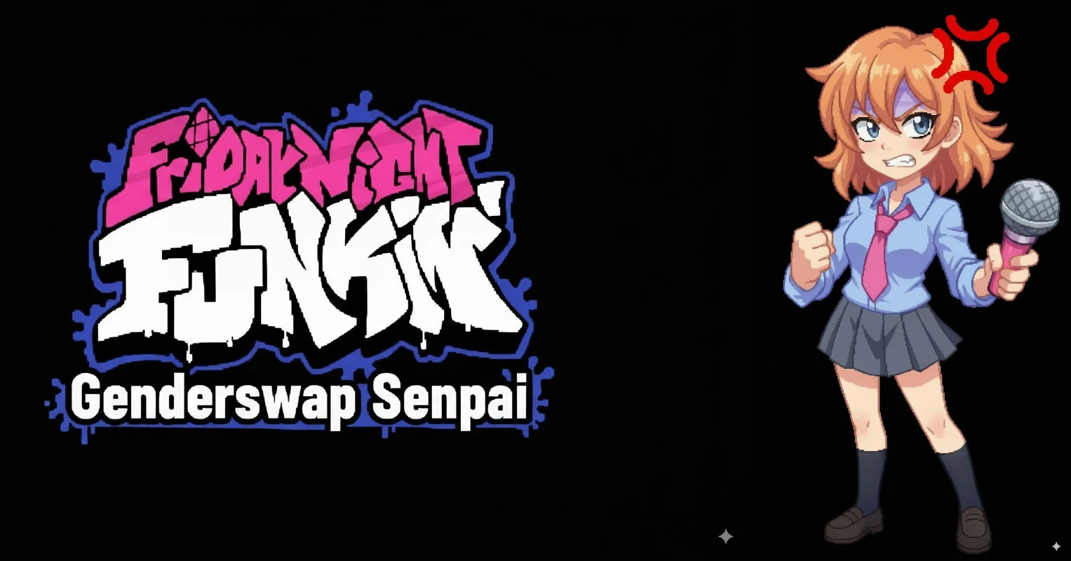 Genderswap Senpai (Friday night funkin character) picture 1 of 3