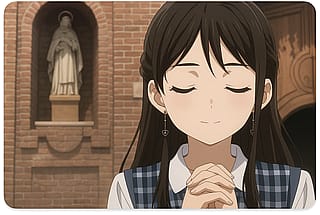 Beautiful Anime Girl Praying'