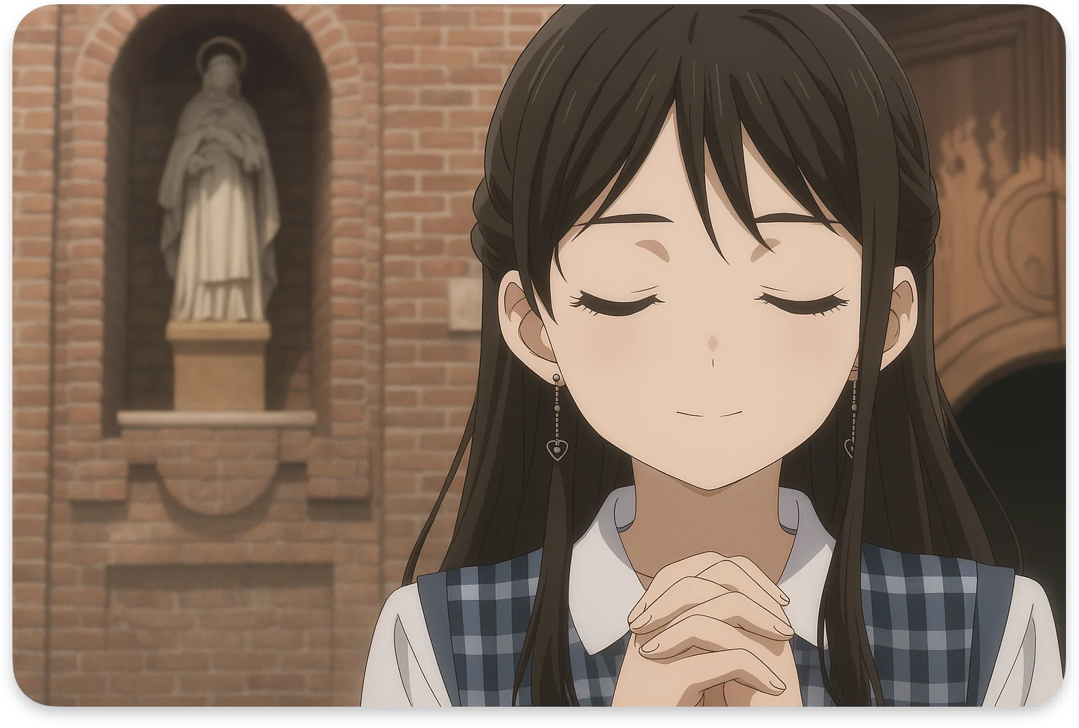 Beautiful Anime Girl Praying picture 1 of 1
