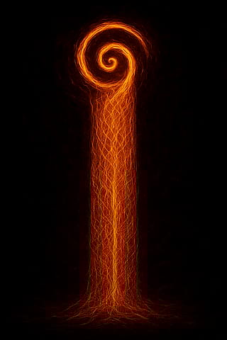 Spirals of fire and light - AI art created to bring music to life'